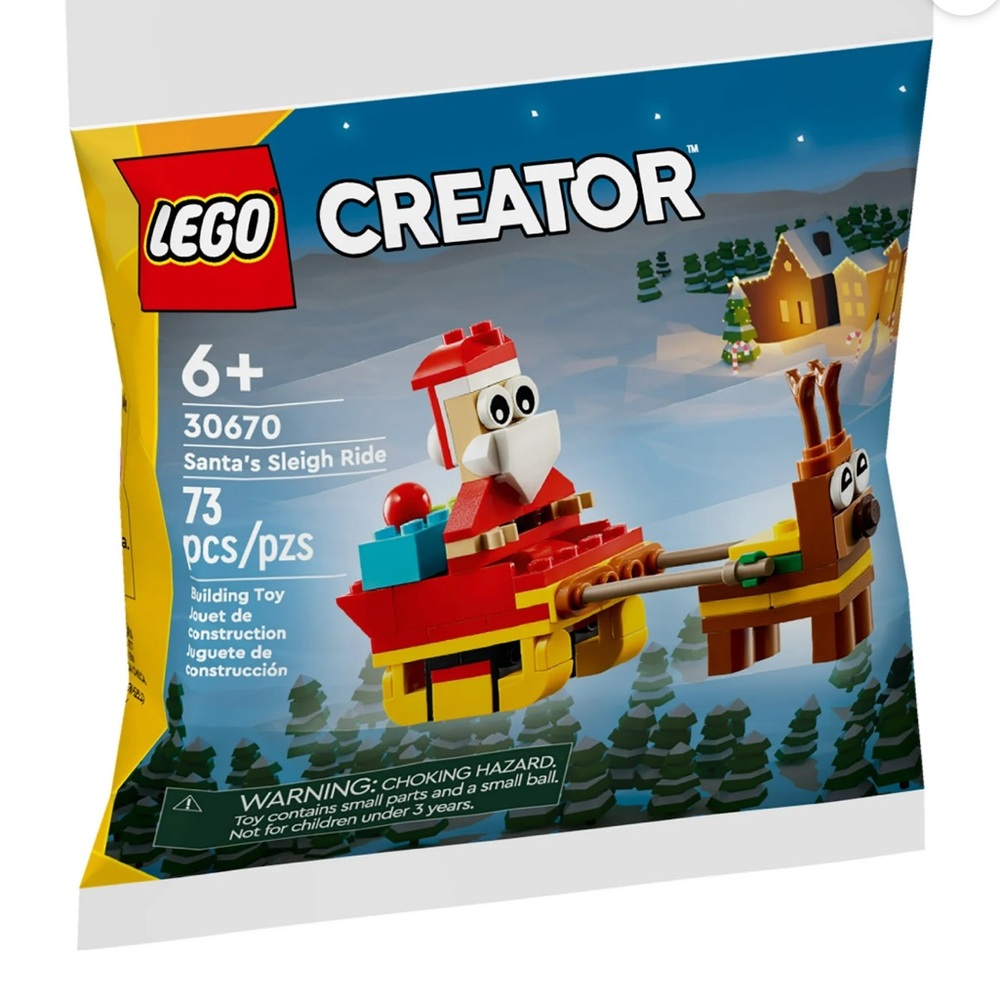 Lego Creator Santa's Sleigh Ride Set - Red, Brown, White. Brand New